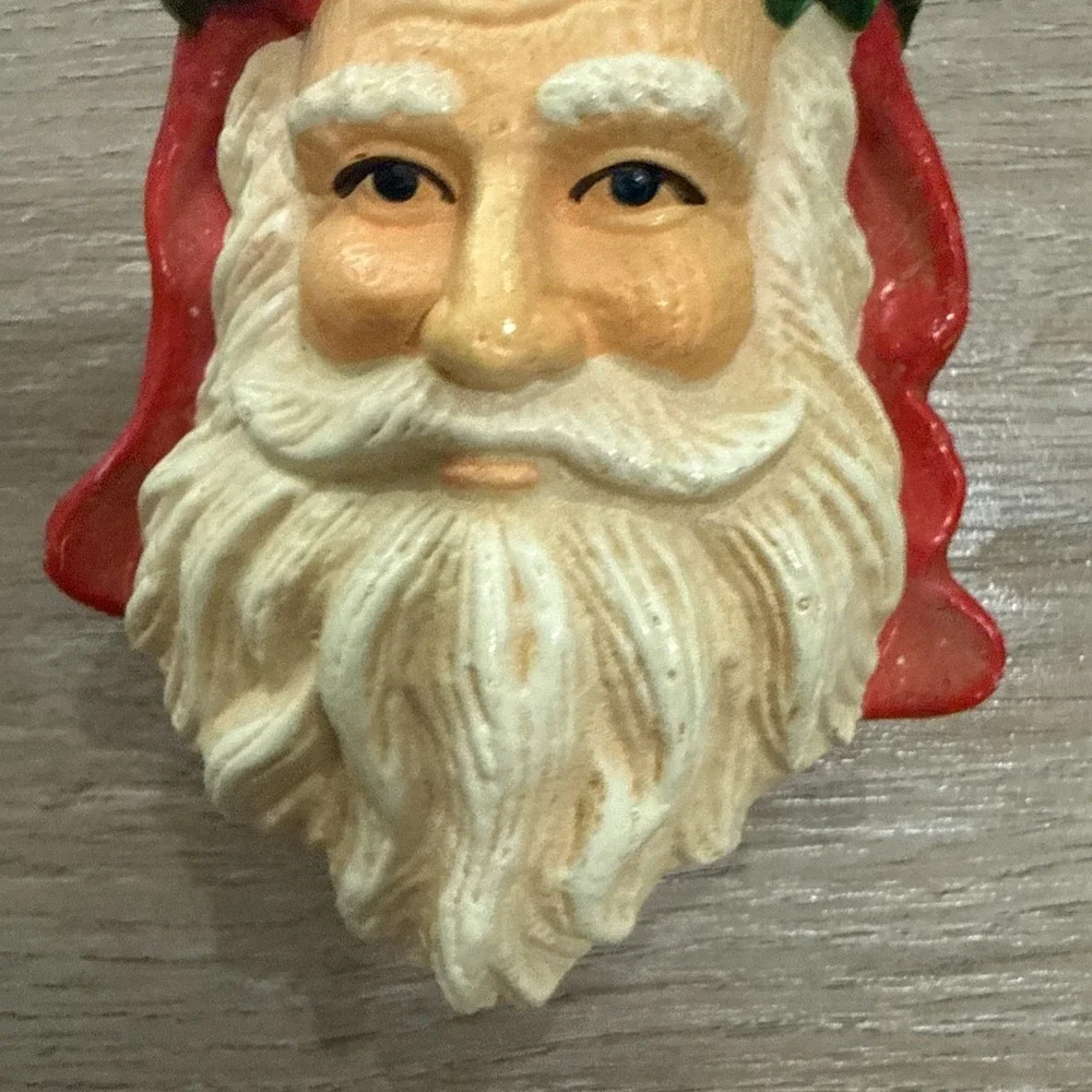 Vintage Hard Plastic Christmas Santa Claus Tree Ornament‎ 1970s-1980s